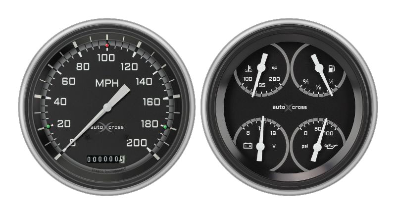 1947-1953 Chevy Truck Eyebrow Aluminum Adapter Rings w/ Classic Instruments Gauges - Image 8