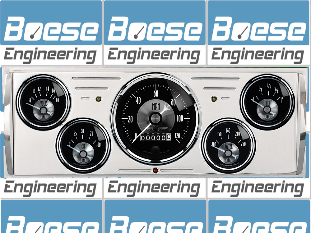 1940-1946 Chevy Truck Billet Aluminum 5 Gauge Panel w/ Auto Meter Prestige Series - Image 2