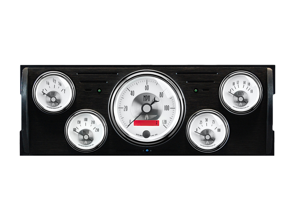 1940-1946 Chevy Truck Billet Aluminum 5 Gauge Panel w/ Auto Meter Prestige Series - Image 4