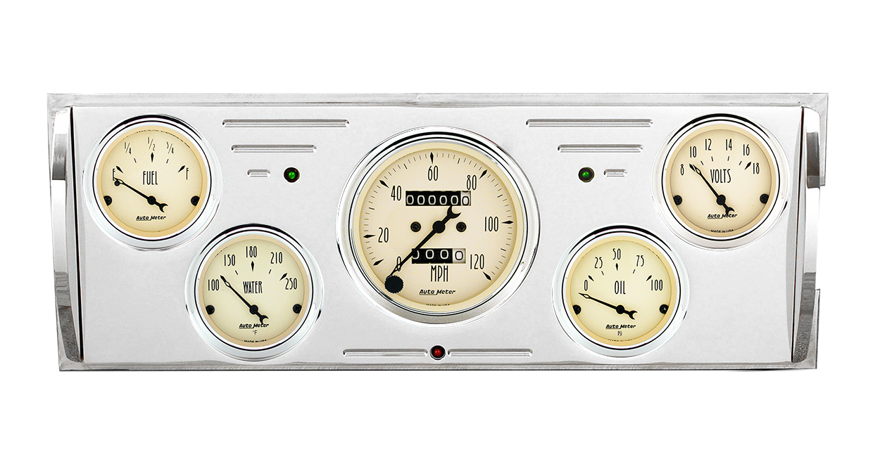 1940-1946 Chevy Truck Billet Aluminum Gauge Panel w/ Auto Meter Street Rod series gauges - Image 9