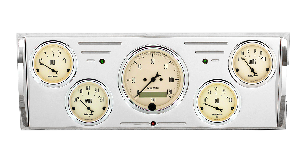 1940-1946 Chevy Truck Billet Aluminum Gauge Panel w/ Auto Meter Street Rod series gauges - Image 10