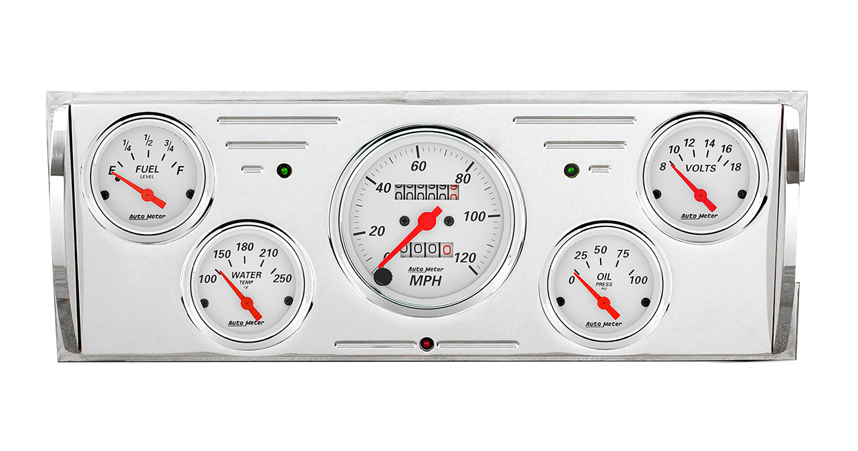 1940-1946 Chevy Truck Billet Aluminum Gauge Panel w/ Auto Meter Street Rod series gauges - Image 6