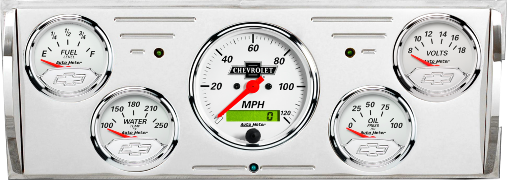 1940-1946 Chevy Truck Billet Aluminum Gauge Panel w/ Auto Meter Chevy Vintage Gauges