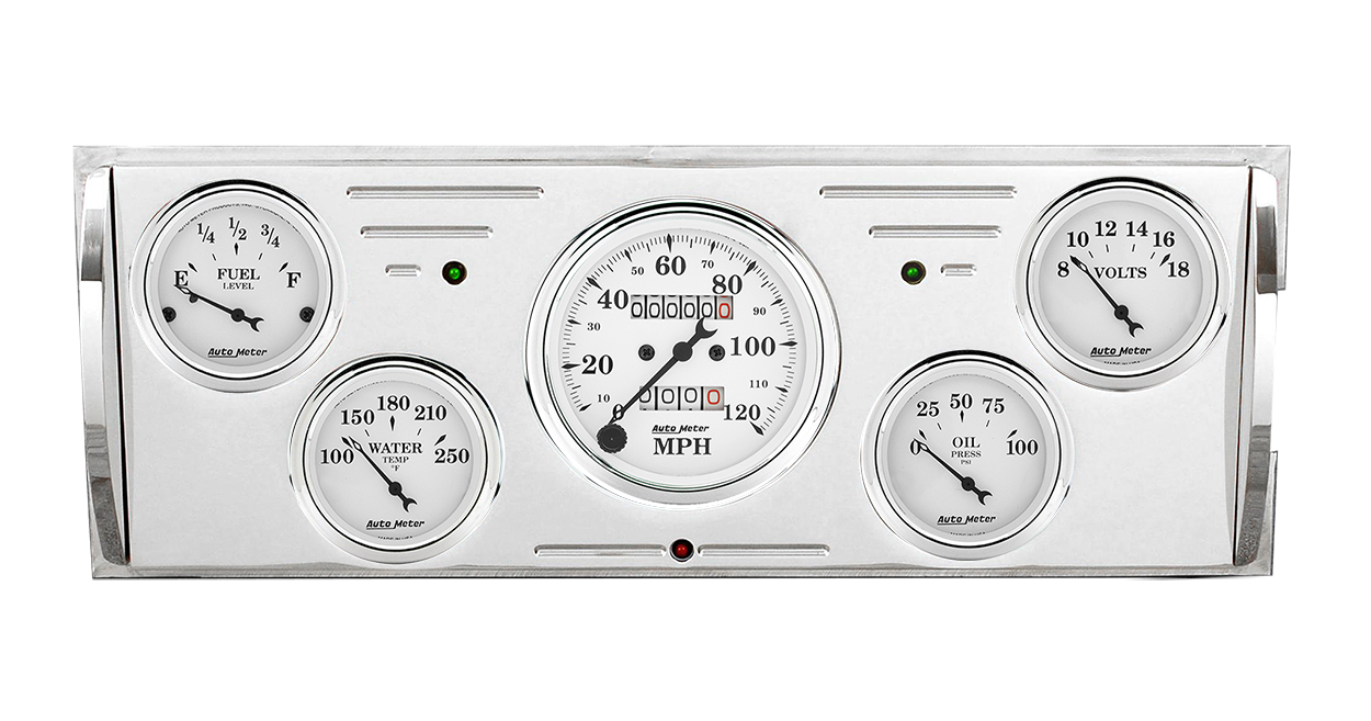 1940-1946 Chevy Truck Billet Aluminum Gauge Panel w/ Auto Meter Street Rod series gauges - Image 8