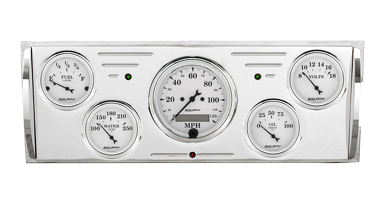 1940-1946 Chevy Truck Billet Aluminum Gauge Panel w/ Auto Meter Street Rod series gauges - Image 7