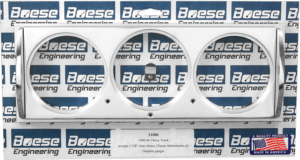 1940-1946 Chevy Truck Billet Aluminum 3 Gauge Panel for 3 3/8" Auto Meter, Classic Instruments, or Dolphin