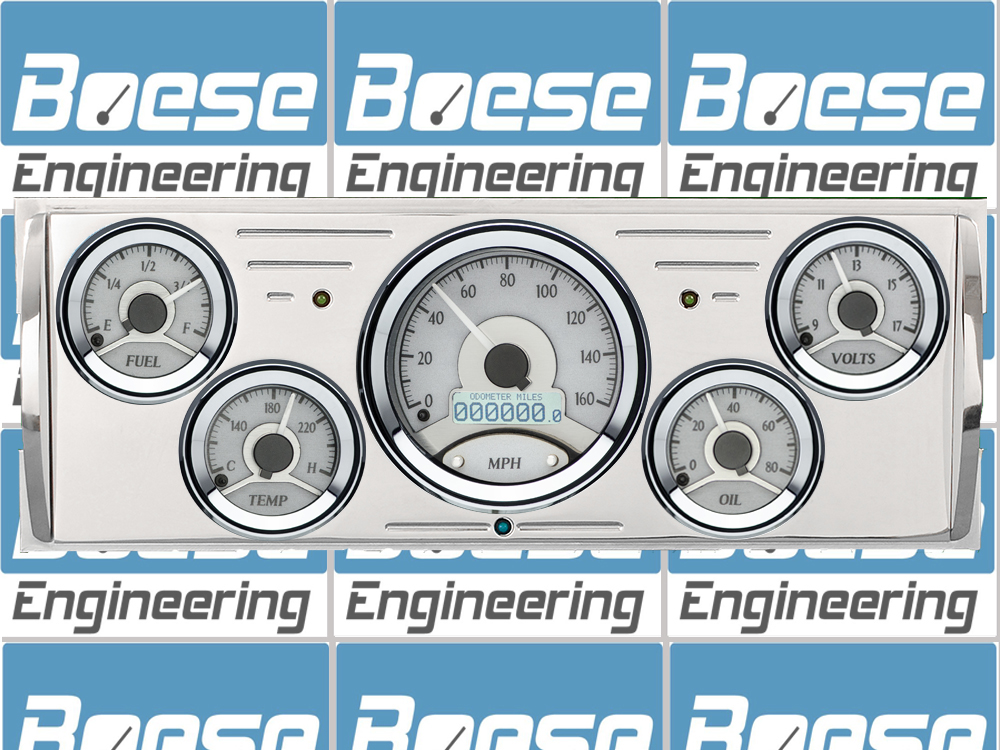 1940-1946 Chevy Truck Billet Aluminum Gauge Panel w/ Dakota Digital VHX Silver Alloy Gauges - Image 5