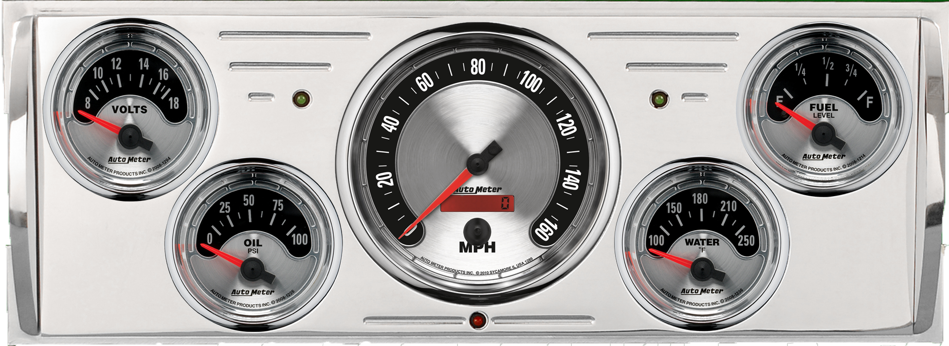 1940-1946 Chevy Truck Billet Aluminum Dash Insert w/ Auto Meter American Muscle Gauges