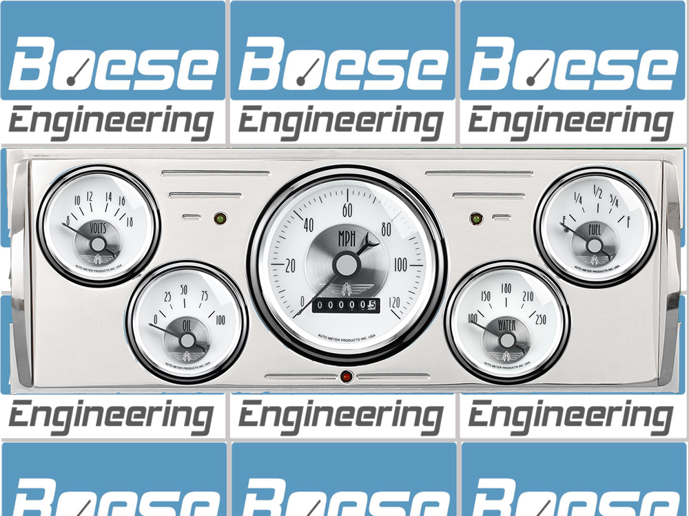 1940-1946 Chevy Truck Billet Aluminum 5 Gauge Panel w/ Auto Meter Prestige Series - Image 3