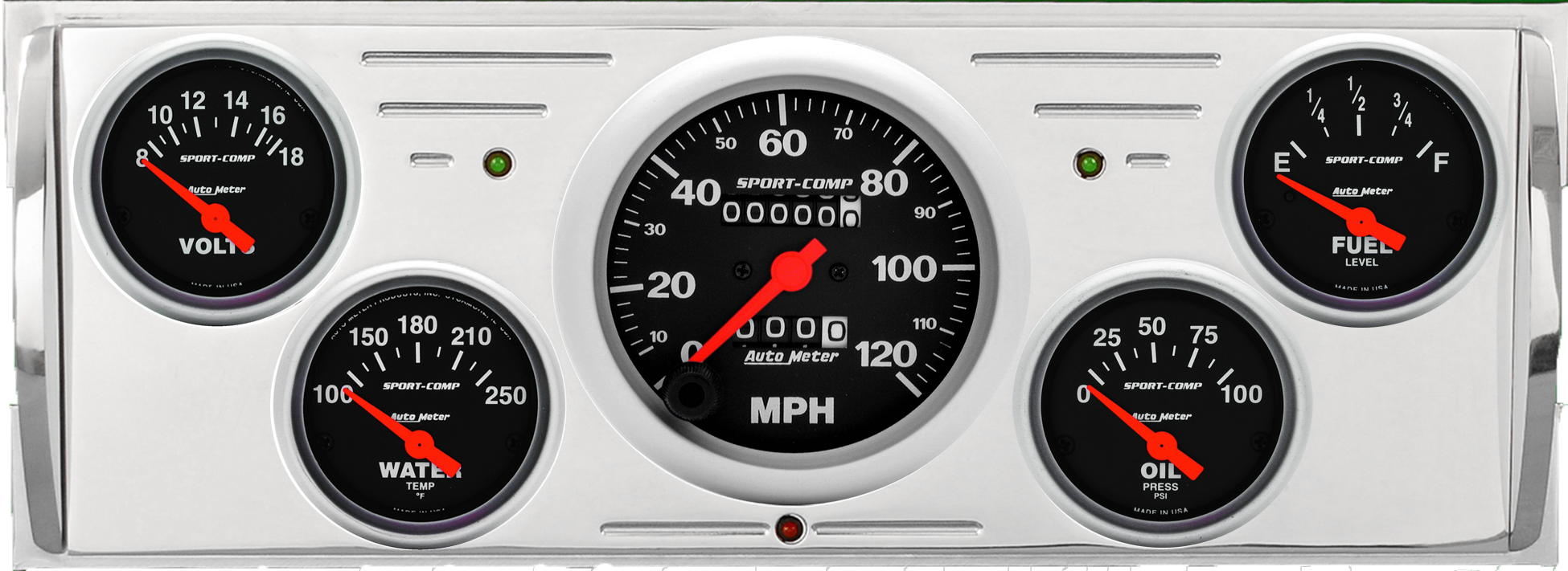 1940-1946 Chevy Truck Aluminum Gauge Panel w/ Sport-Comp Gauges