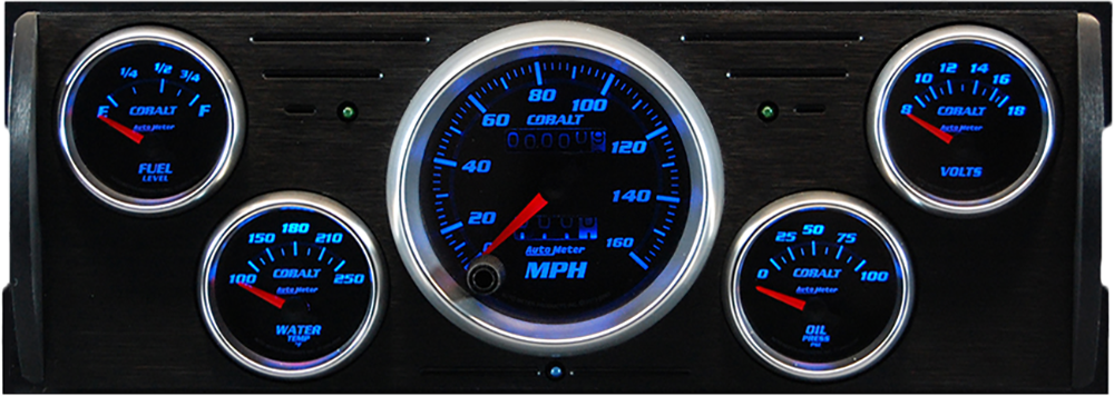 1940-1946 Chevy Truck Billet Aluminum Gauge Panel w/ Auto Meter Cobalt Gauges - Image 2