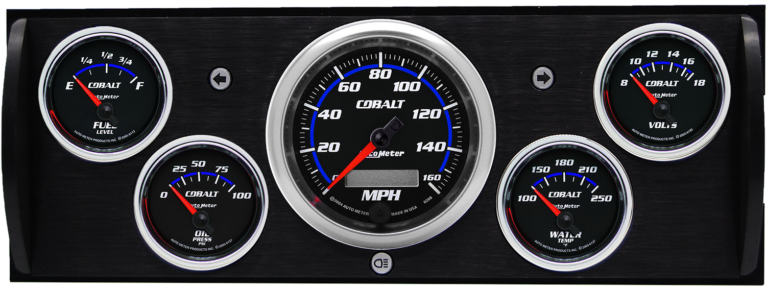 1940-1946 Chevy Truck Billet Aluminum Gauge Panel w/ Auto Meter Cobalt Gauges - Image 4