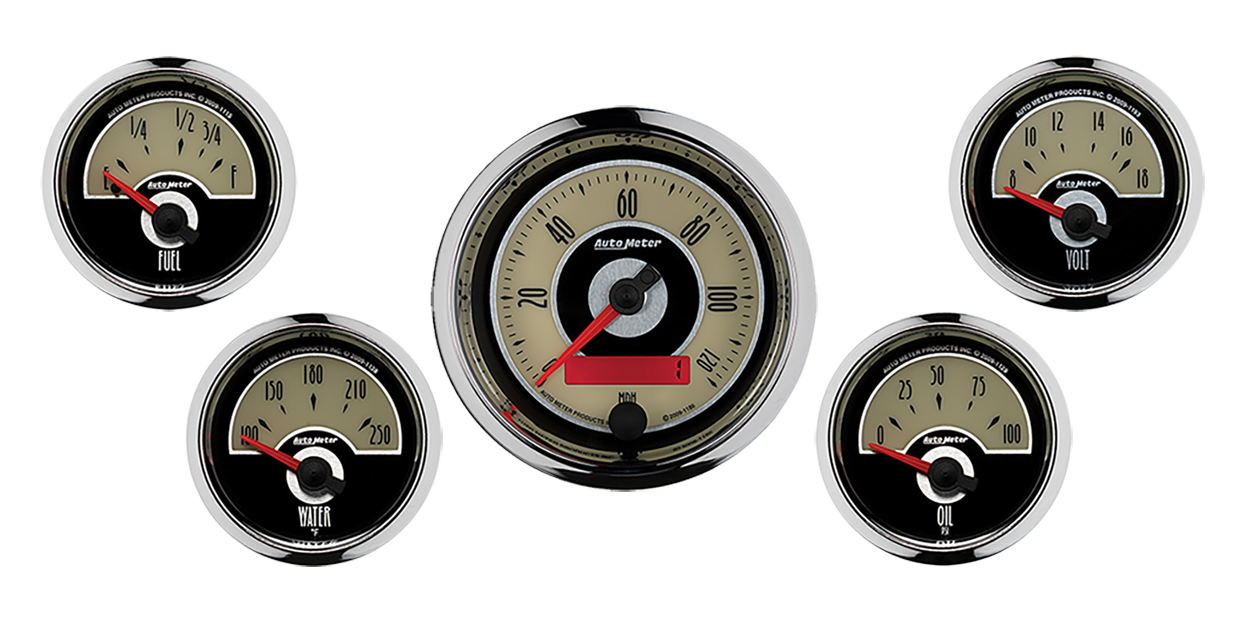 1101 Auto Meter Cruiser 5 Gauge Kit (3 3/8" & 2 1/16")