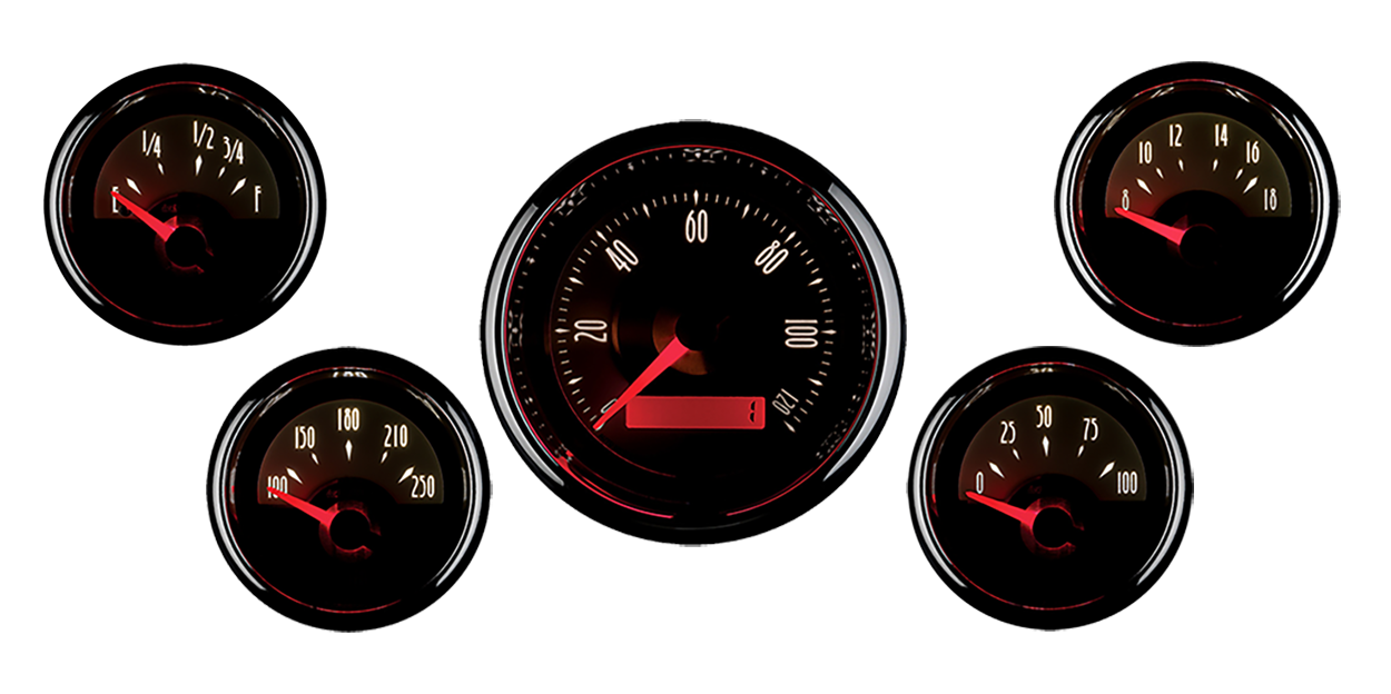1101 Auto Meter Cruiser 5 Gauge Kit (3 3/8" & 2 1/16") - Image 2
