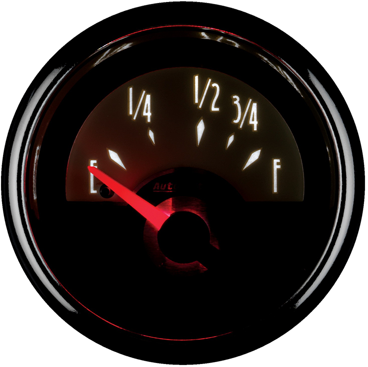 1115 Auto Meter Cruiser 2 1/16" Fuel Gauge (73-10 ohms) - Image 2