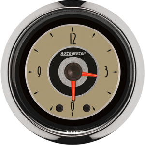 1185 Auto Meter Cruiser 2 1/16" Quartz Clock 12 volt or 16 volt