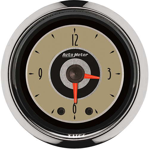 1185 Auto Meter Cruiser 2 1/16" Quartz Clock 12 volt or 16 volt