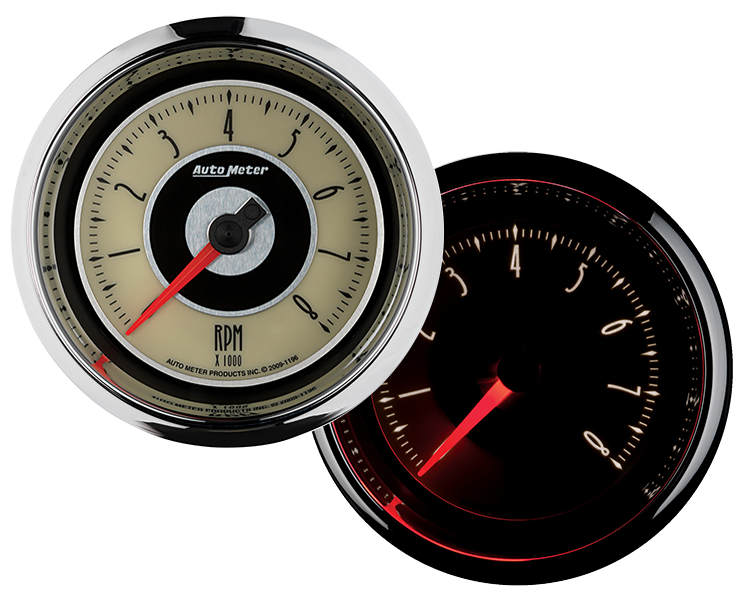1196 Auto Meter Cruiser 3 3/8" In-Dash 8,000 RPM Tachometer