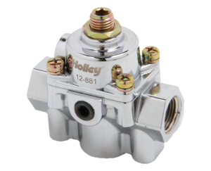 12-881 Holley Chrome Die Cast Fuel Regulator, 6 PSI