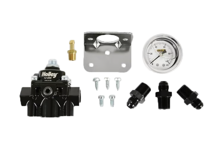 12-886KIT Holley Fuel Pressure Regulator Kit Gauge & Fittings