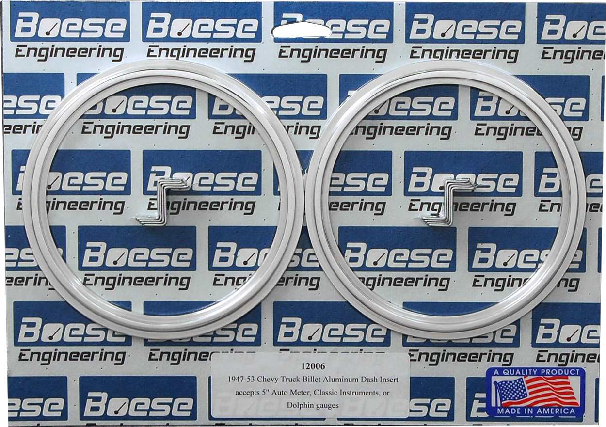 1947-1953 Chevy Truck Billet Aluminum Adapter Rings for 5" Quads (Auto Meter, Classic Instruments or Dolphin)