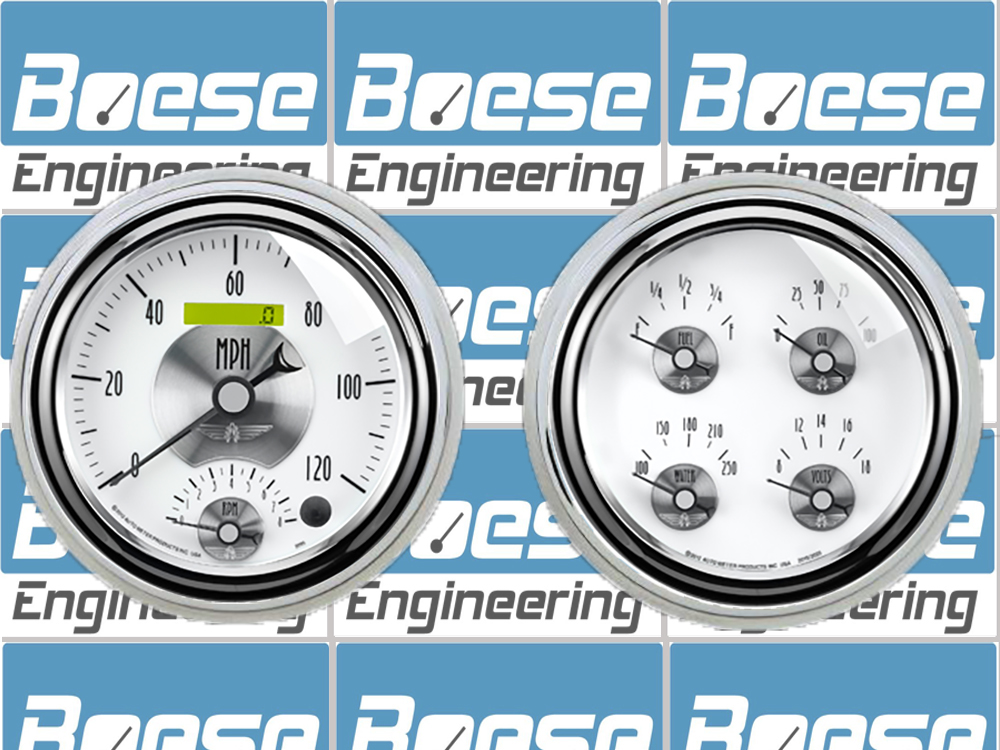 1947-1953 Chevy Truck Billet Aluminum Adapter Rings w Auto Meter Prestige Series Gauges - Image 2