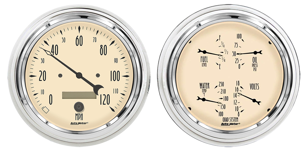 1947-1953 Chevy Truck Aluminum Adapter Rings Auto Meter Street Rod Series Gauges - Image 4