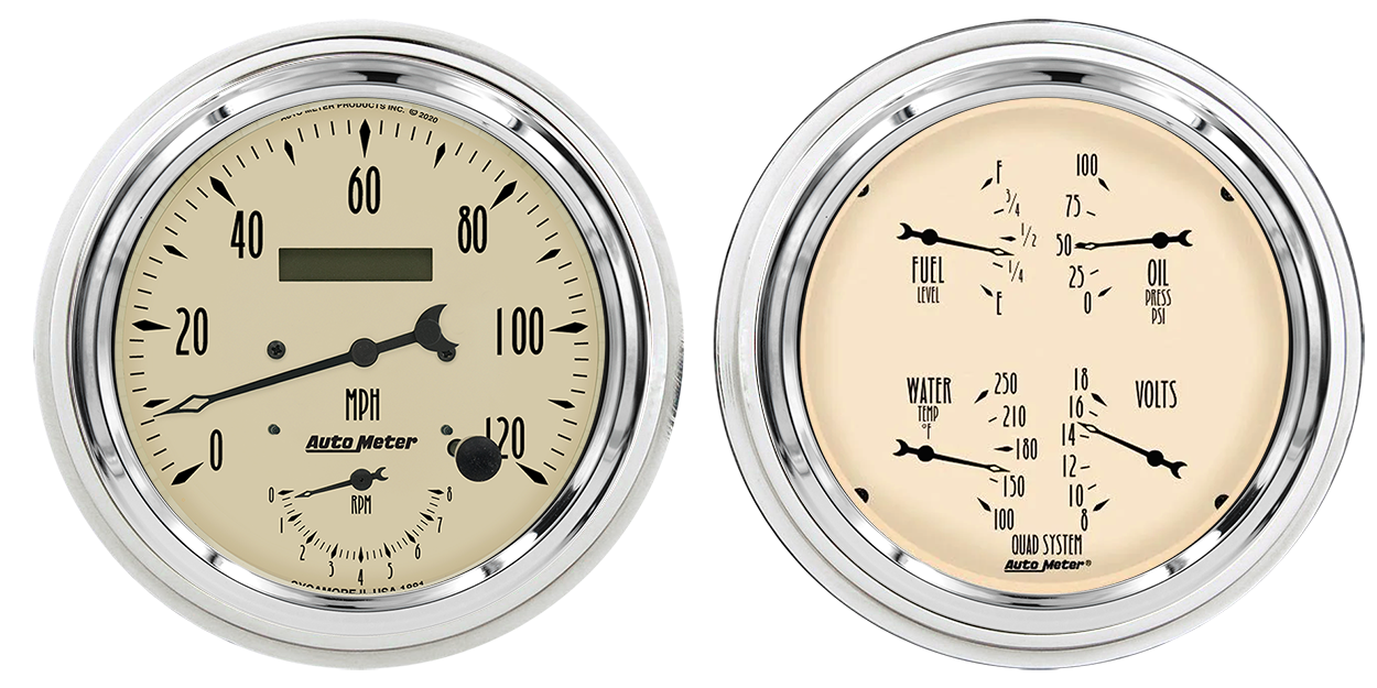 1947-1953 Chevy Truck Aluminum Adapter Rings Auto Meter Street Rod Series Gauges (Speedo/Tach) - Image 6