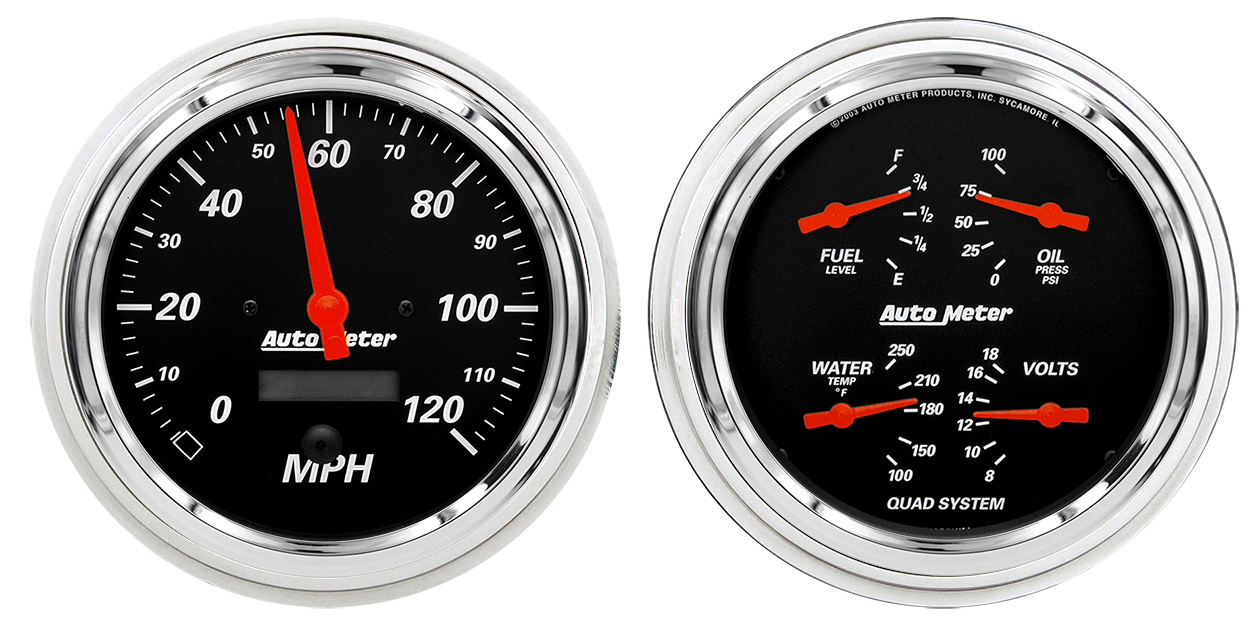 1947-1953 Chevy Truck Aluminum Adapter Rings Auto Meter Street Rod Series Gauges - Image 6