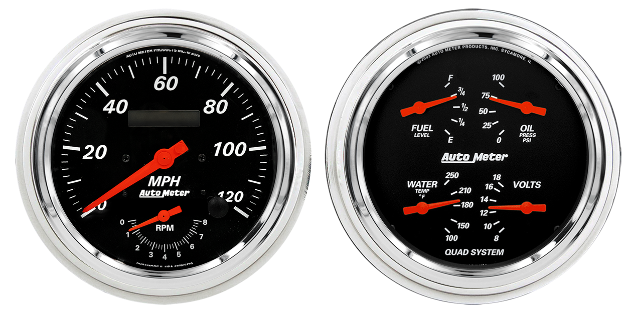 1947-1953 Chevy Truck Aluminum Adapter Rings Auto Meter Street Rod Series Gauges (Speedo/Tach) - Image 4