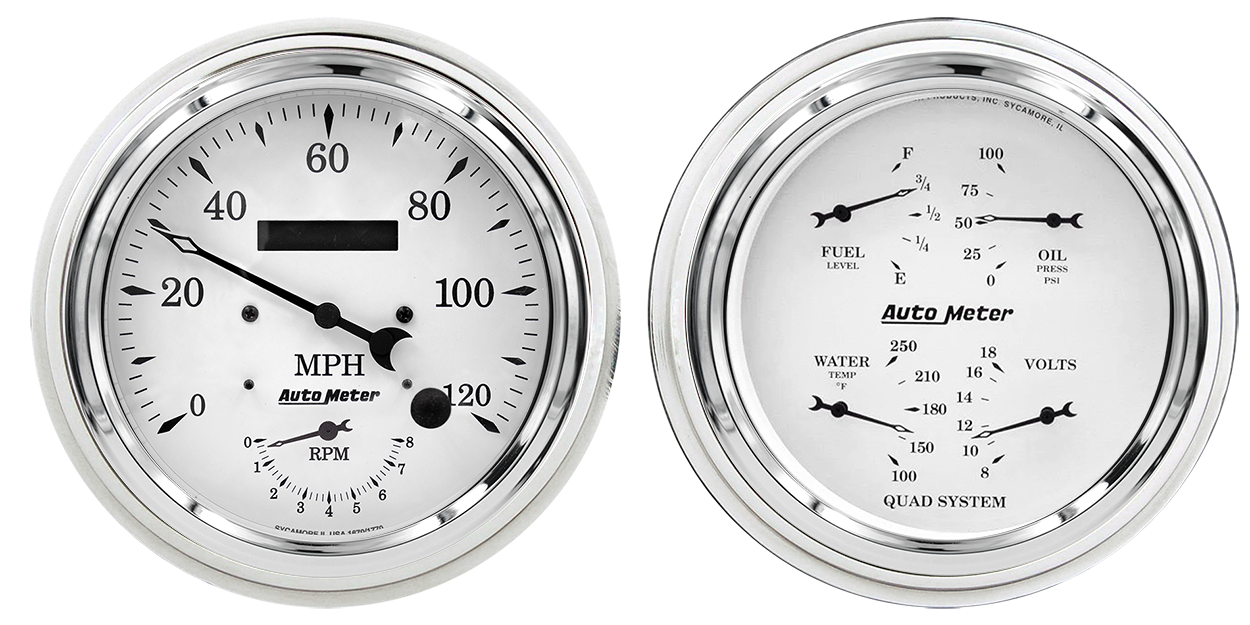 1947-1953 Chevy Truck Aluminum Adapter Rings Auto Meter Street Rod Series Gauges (Speedo/Tach) - Image 2