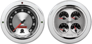 1954-1955 1st Series Chevy Truck Aluminum Adapter Rings w/ Auto Meter American Muscle Gauges