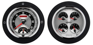 1954-1955 1st Series Chevy Truck Aluminum Adapter Rings w/ Auto Meter American Muscle Gauges