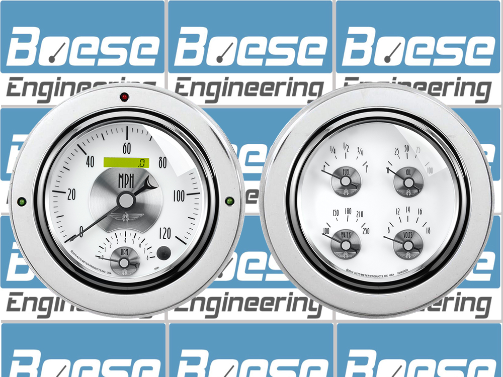 1954-1955 Chevy Truck Aluminum Adapter Rings w/ Auto Meter Prestige Series Gauges - Image 3