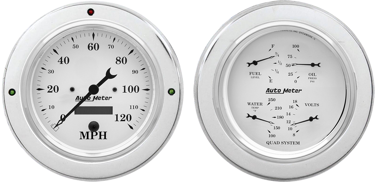 1954-1955 Chevy Truck Aluminum Adapter Rings w/ Auto Meter Street Rod Series Gauges - Image 5