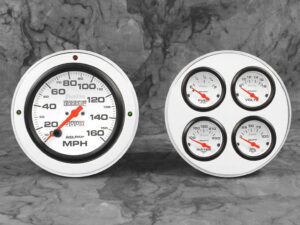 1954 1955 Chevy Truck billet aluminum dash insert w/ AutoMeter Phantom gauge