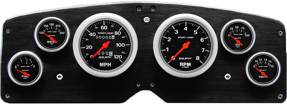 1954-1955 GMC Truck Billet Aluminum Gauge Panel w/ Sport-Comp gauges