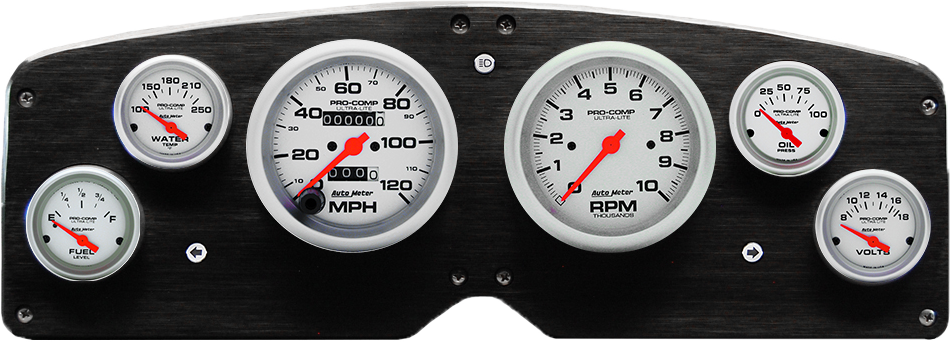 1954-1955 GMC Truck Billet Aluminum Gauge Panel w/ Ultra-Lite gauges