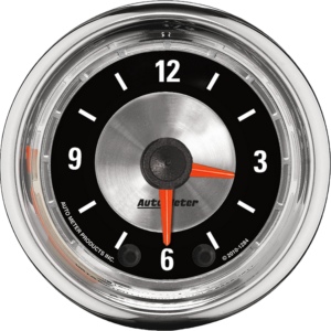 1284 Auto Meter American Muscle 2 1/16" Quartz Clock 12 volt or 16 volt