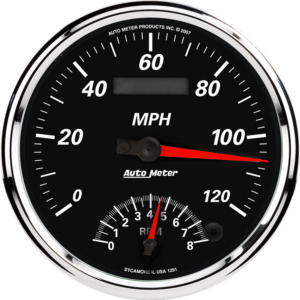1291 Auto Meter Designer Black II 5" Speedometer/Tachometer Combo Gauge (120 MPH / 8,000 RPM)