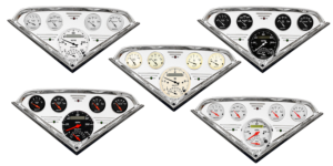 1955-1959 Chevy Truck Billet Aluminum Gauge Panel w/ Auto Meter Street Rod Series Gauges (Speedo/Tach)