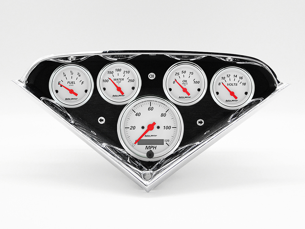1955-1959 Chevy Truck Aluminum Gauge Panel w/ Auto Meter Street Rod series gauges - Image 3
