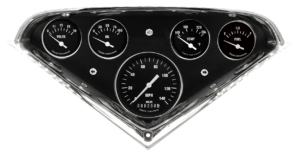 1955-1959 Chevy Truck Billet Aluminum 5 gauge Panel w/ Classic Instruments Gauges