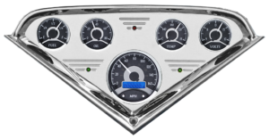 1955-1959 Chevy Truck Aluminum Gauge Panel w/ Dakota Digital VHX Black Alloy Gauges