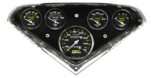 1955-1959 Chevy Truck Aluminum Gauge Panel w/ AutoMeter Carbon Fiber Gauges