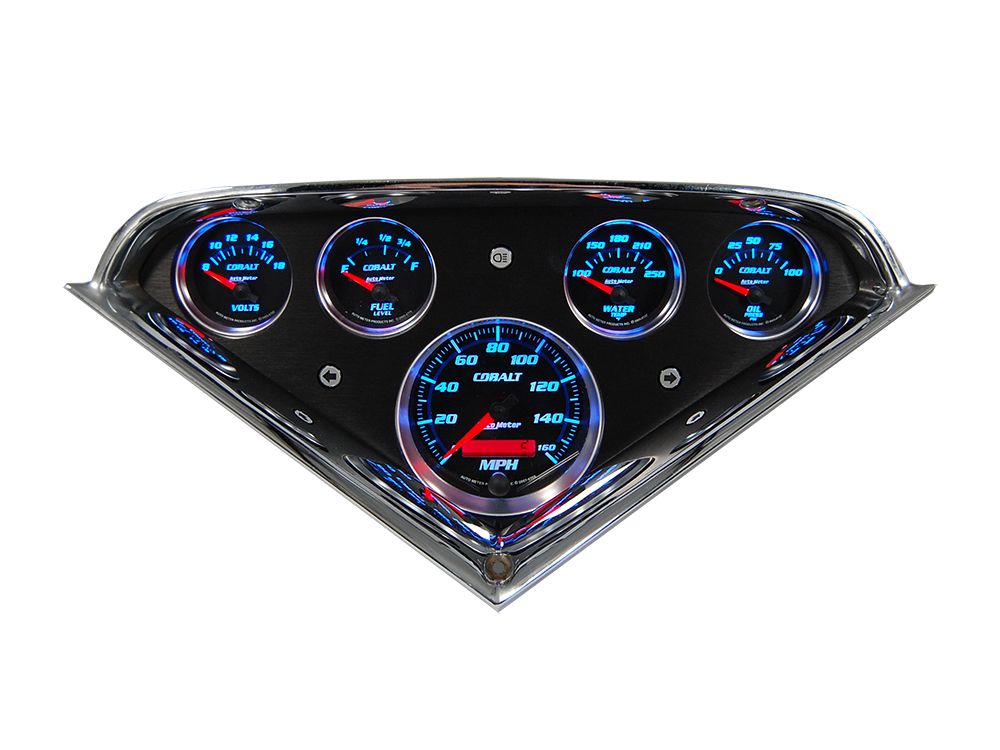 1955-1959 Chevy Truck Billet Aluminum Gauge Panel w/ Auto Meter Cobalt Gauges - Image 2