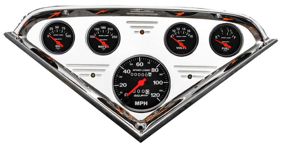 1955-1959 Chevy Truck Billet Aluminum Gauge Panel w/ Sport-Comp Gauges