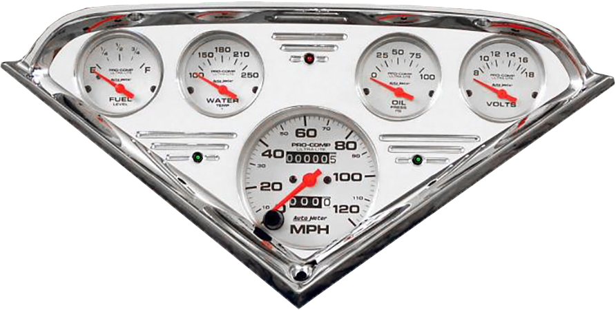 1955-1959 Chevy Truck Aluminum Gauge Panel w/ Ultra-Lite Gauges