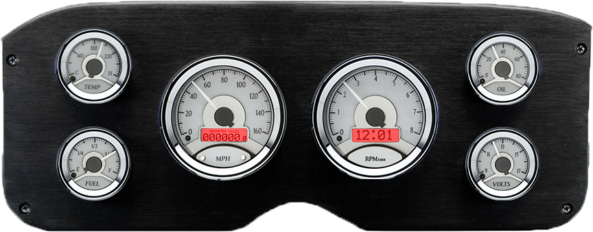 1955-1959 GMC Truck Aluminum Gauge Panel w/ Dakota Digital VHX Silver Alloy Gauges - Image 5