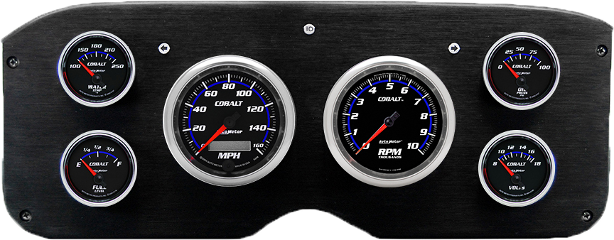 1955-1959 GMC Truck Aluminum Gauge Panel w/ Auto Meter Cobalt Gauges